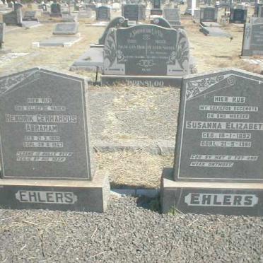 EHLERS Hendrik Gerhardus Abraham 1890-1967 &amp;  Susanna Elizabeth 1892-1961