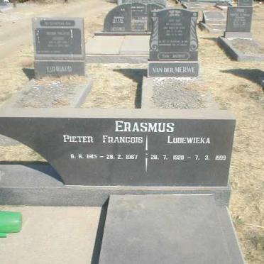 ERASMUS Pieter Francois 1915-1967 &amp; Lodewieka 1920-1999