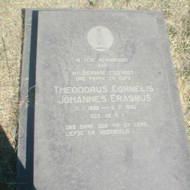 ERASMUS Theodorus Cornelius Johannes 1888-1965