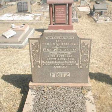 FRITZ Elsie Jacomina nee HANCKE 1897-1942