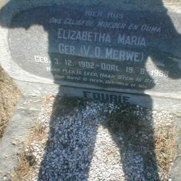 FOURIE Elizabetha Maria geb. VAN DER MERWE 1902-1988
