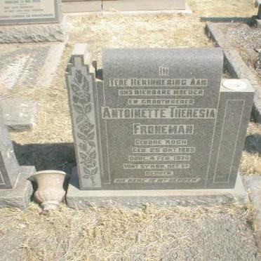 FRONEMAN Antoinette Theresia 1885-1974