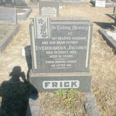 FRICK Everdhardus Jacobus    -1955