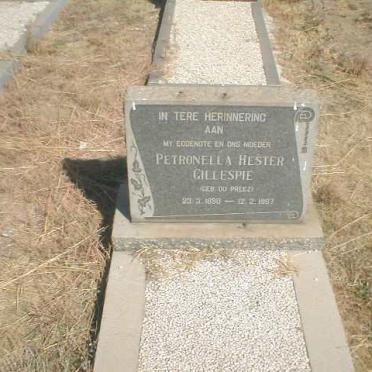 GILLESPIE Petronella Hester nee DU PREEZ 1890-1967