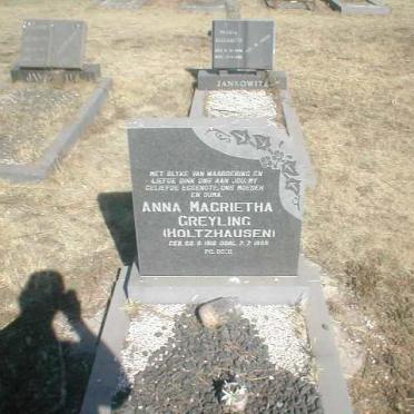 GREYLING Anna Magrietha nee HOLTZHAUSEN -1999