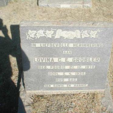 GROBLER Lovina C.E. nee FOURIE 1878-1935