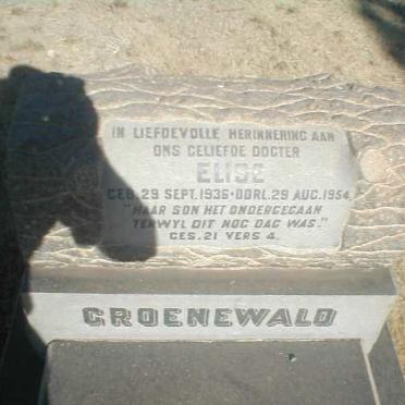 GROENEWALD Elise 1936-1954