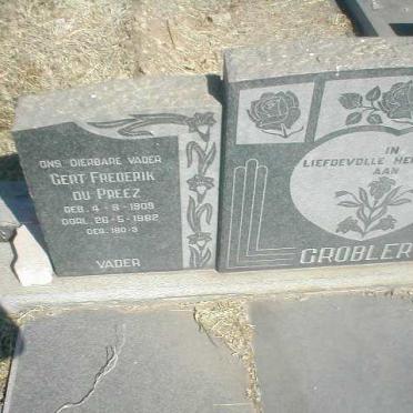 GROBLER  Gert Frederik Du Preez 1909-1982