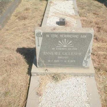GILLESPIE Anna M E nee COETZEE 1922-1972