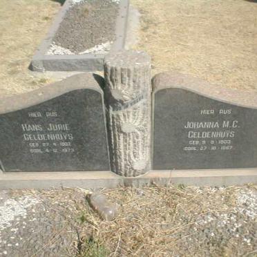 GELDENHUYS Hans Jurie 1907-1973 &amp; Johanna M C 1903-1967
