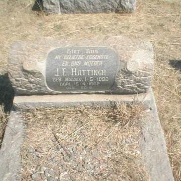 HATTINGH J.E. geb. MULDER 1892-1962