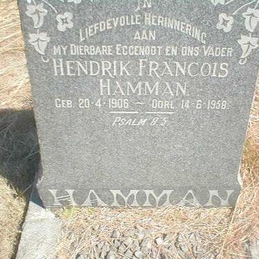 HAMMAN Hendrik Francois 1906-1958
