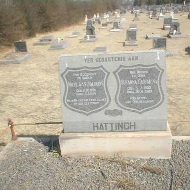 HATTINGH Nicolaas Jacobus 1891-1958 &amp; Susanna Catharina 1903-1989