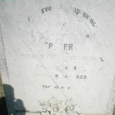 HUMAN Petrus Gerhardus 1868-1929