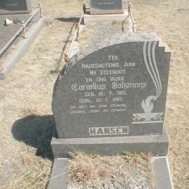 HANSEN Cornelius Johannes 1913-1962