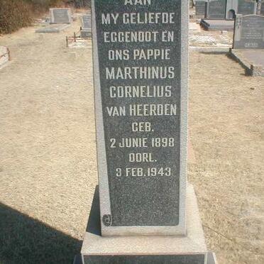 HEERDEN Marthinus Cornelius, van 1898-1943