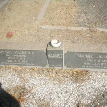 HARMSE Machiel Johannes 1899-1971 &amp; Susara Magrietha OPPERMAN 1903-1967