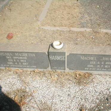 HARMSE Machiel Johannes 1899-1971 &amp; Susara Magrietha OPPERMAN 1903-1967