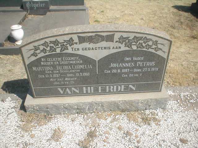 HEERDEN Johannes Petrus, van 1897-1978 &amp; Marthina Jacoba Cornelia geb. VAN SCHALKWYK 1897-1960