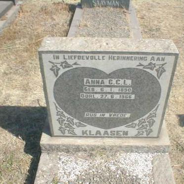 KLAASEN Anna C C L 1890-1966