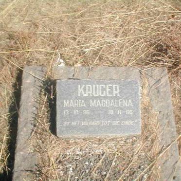 KRUGER Maria Magdalena 1896-1966