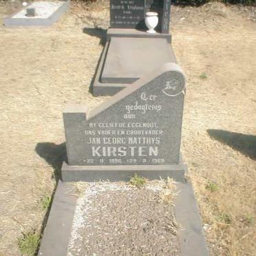 KIRSTEN Jan Georg Matthys 1896-1969