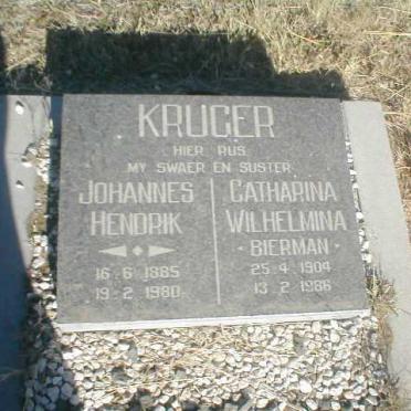 KRUGER Johannes Henrik 1885-1980 &amp; Catharina Wilhelmina BIERMAN 1904-1986