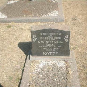 KOTZE Magdalena Maria 1927-1968