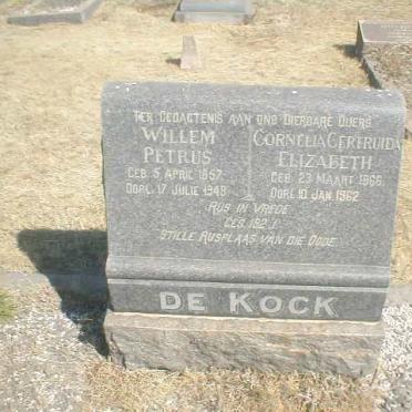 KOCK Willem Petrus, de 1857-1948 &amp; Cornelia Gertruida Elizabeth 1866-1962