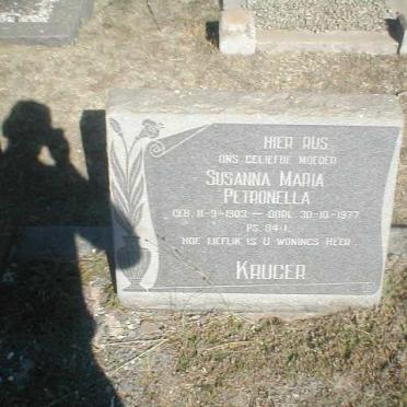 KRUGER Susanna Maria Petronella 1903-1977