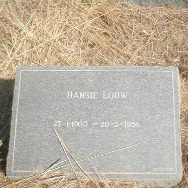 LOUW Hansie 1903-1958