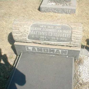 LANDMAN Matthys Gerhardus 1884-1968
