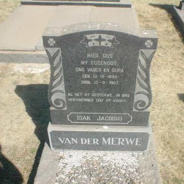 MERWE Isak Jacobus, van der 1894-1967