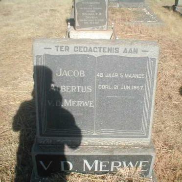 MERWE Jacob Albertus, van der  -1957