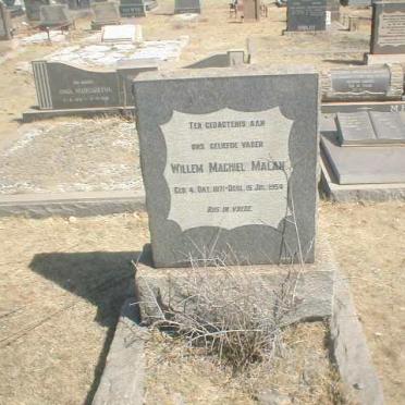 MALAN Willem Michiel 1871-1954