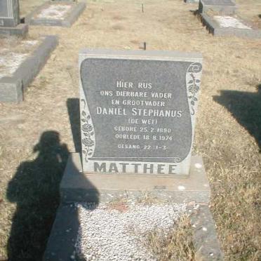 MATTHEE Daniël Stephanus 1890-1974