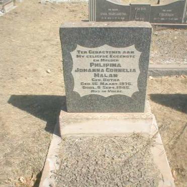 MALAN Phlipina Johanna Cornelia nee BOTHA 1876-1945