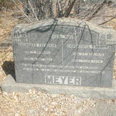 MEYER Coenraad Frederik 1871-1950 &amp; Emmerentia Frederika MEYER 1876-1958