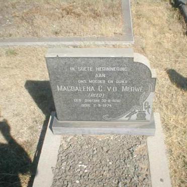 MERWE Magdalena C., v.d. voorheen REED nee DROTSKIE 1890-1974