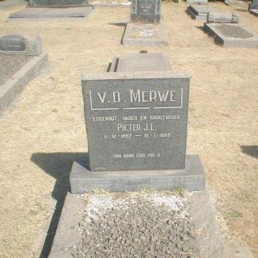 MERWE Pieter J. L., v. d. 1897-1969