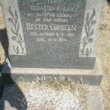 MEYER  Hester Cornelia 1881-1964