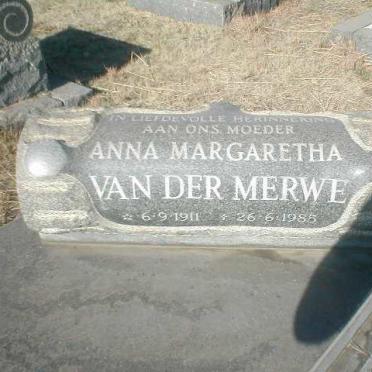 MERWE Anna Margaretha, van der 1911-1985