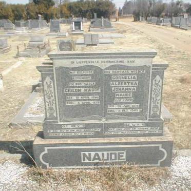 NAUDE Gideon 1866-1939 &amp; Cornelia Albertha Johanna LOUW 1875-1945
