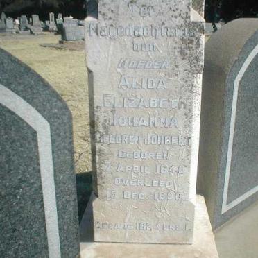 NAUDE Alida Elizabeth Johanna nee JOUBERT 1840-1890