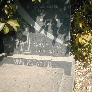 NIEKERK Anna E. Z. J., van 1889-1971