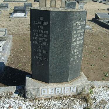 O'BRIEN Yda 1888-1938 :: O'BRIEN Ann 1908-1938