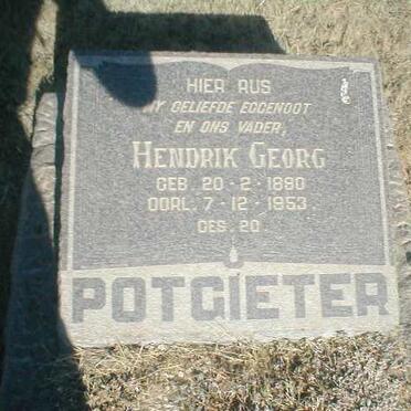 POTGIETER Hendrik Georg 1890-1953