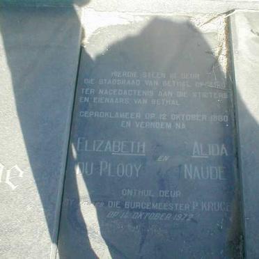 PLOOY Elizabeth, du :: NAUDE Alida