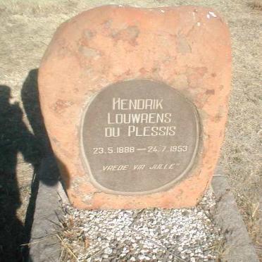 PLESSIS Hendrik Louwrens, du 1888-1953