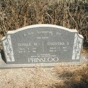 PRINSLOO Schalk W. 1904-1985 &amp; Christina S. 1907-1971